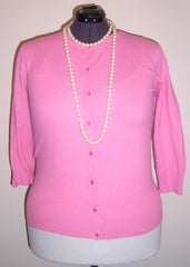 Pink  3/4 Sleeve Cardigan