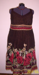 Brown Floral Dress