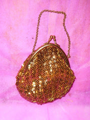 Dark Gold Sequin Evening Purse