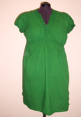 Green Cinched Waist Dress