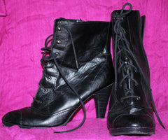 Black laced boots