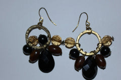 Brown/Black Beaded Earrings