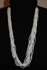 White beaded necklace