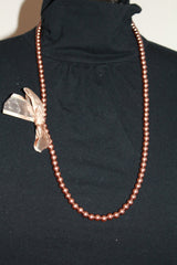 Champgne pearl-like necklace