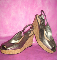 Silver Bow Cork Wedges